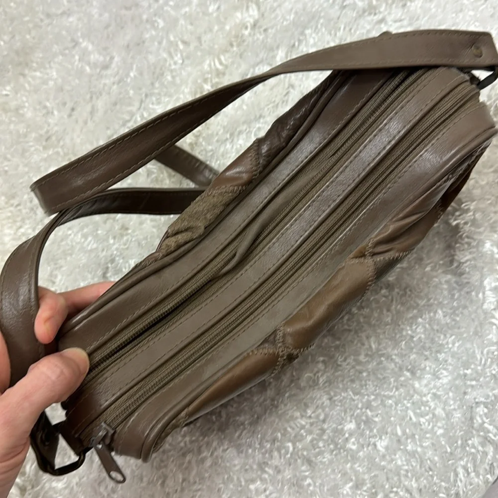 Carpet bags of American vintage leather patchwork purse
